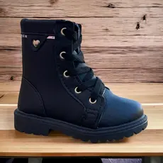 Bota Coturno Infantil Botinha Menina Coração Juvenil