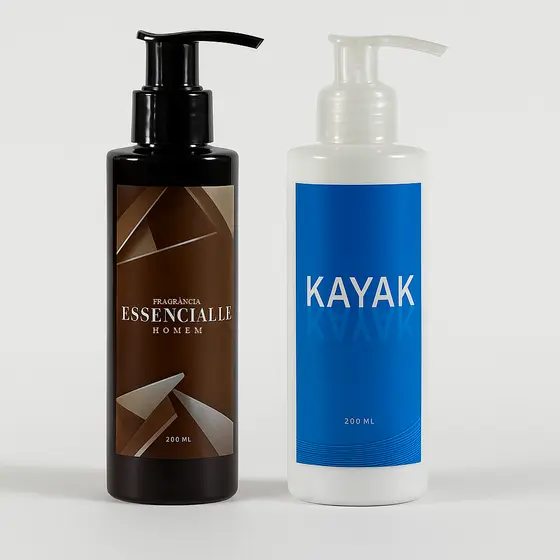 Kit Masculino Creme Hidratante Corporal Essenciale + Kayak 200ml cada.