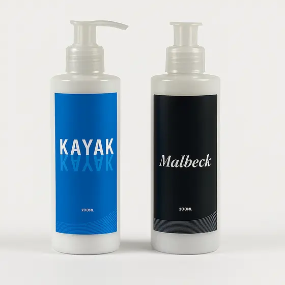 Kit Kayak + Malbeck - 2 Cremes Hidratante Corporais Masculinos 200ml cada.