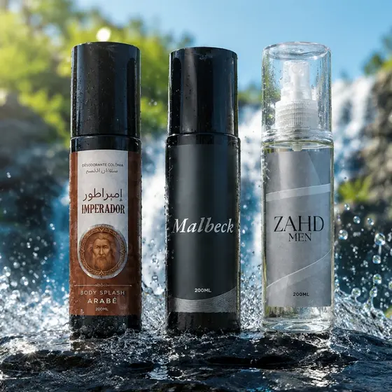Kit Masculino Body Splash Imperador Bourbon, Malbeck e Zahd 200ml Cada