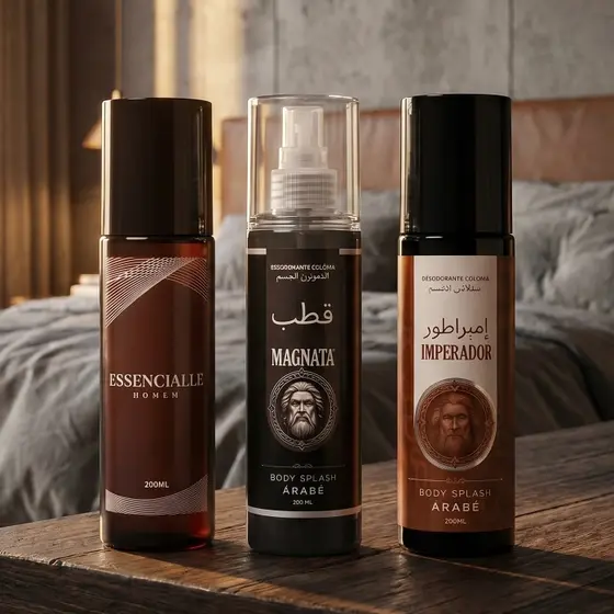 Trio Body Splash Essencialle, Magnata e Imperador 200ml Cada