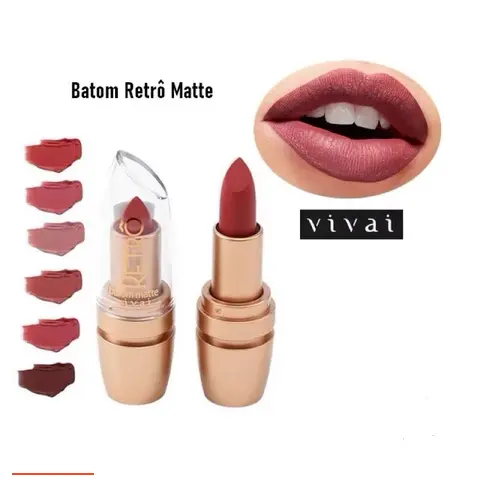 Batom Matte Retrô vivai (6 Cores )--3242.1.1