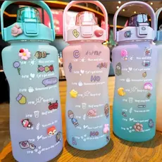 Garrafa Squezze de Agua 2 Litros 2000Ml 750ml  300ml Motivacional Grande Capacidade Resistente