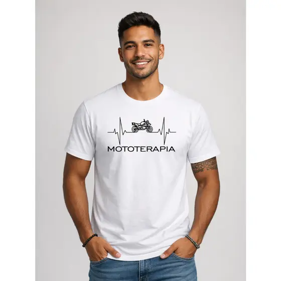 Camiseta Masculina Mototerapia Algodão