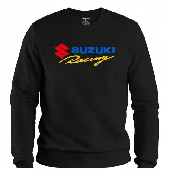 Casaco de Moletom Flanelado Estampa Moto Suzuki Racing Agasalho Premium Peluciado GSX Vstrom