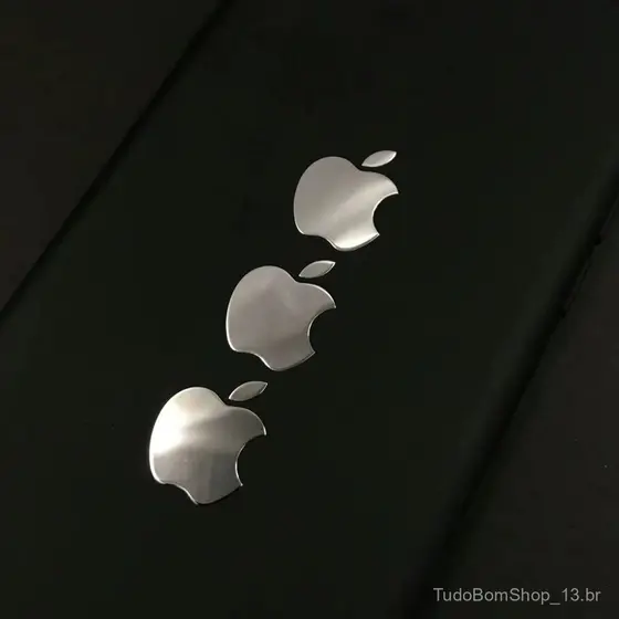 3Pcs -15Pcs Adesivos de Metal com Logotipo para Capa de iPhone