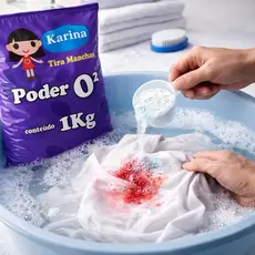 Tira Manchas em Pó 1Kg – Percarbonato de Sódio | Limpeza Profunda para Roupas Brancas e Coloridas