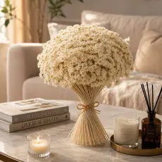 Buquê Sempre-Vivas 150, Flores Secas Decoração Casa Sala Mesa Centro Arranjos Florais Chic