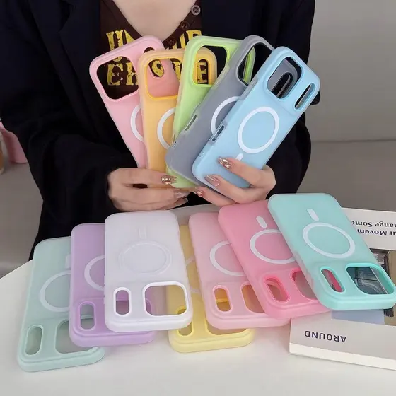 Capinha Para iPhone Efeito de atração magnética Para iPhone XR 11 12 13 14 15 iPhone16 17 Air Plus Pro Promax