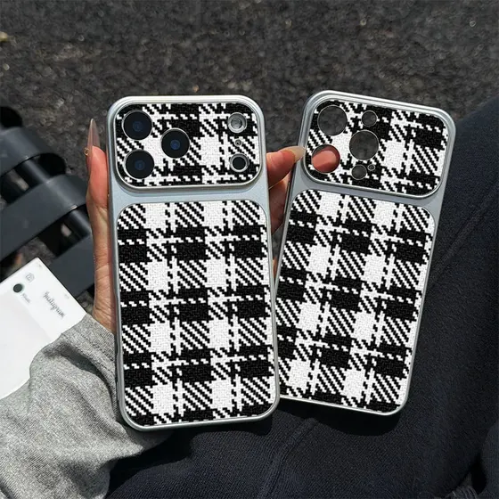 Capinha Para iphone Efeito de textura de pele listrada Para iphone 12 13 14 15iPhone16 17 Air Plus 13promax 17promax