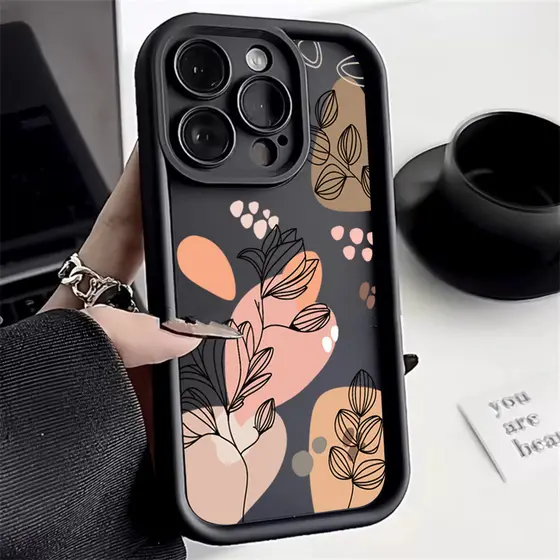 Capinha Capa Celular Padrão de flores para iPhone Samsung 11 12 13 14 15 16 17 Promax S25 S24 S23 A73 A72 17PROMAX