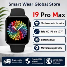 SmartWatch 9 Pro Max Relógio à prova d'água inteligente Bluetooth Call Heart Rate Smartwatch