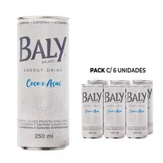 Pack Energético Baly Energy Drink Coco e Açai 250ml