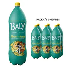 Pack Energético Baly Energy Drink Abacaxi com Hortelã 2l