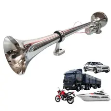 Buzina Eletropneumática Marítima 45cm Caminhão Barco Van 12v/24v