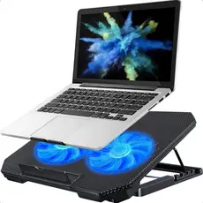 Suporte para Notebook com 2 Coolers Potentes Fans Ventoinhas Base Refrigerada Laptop