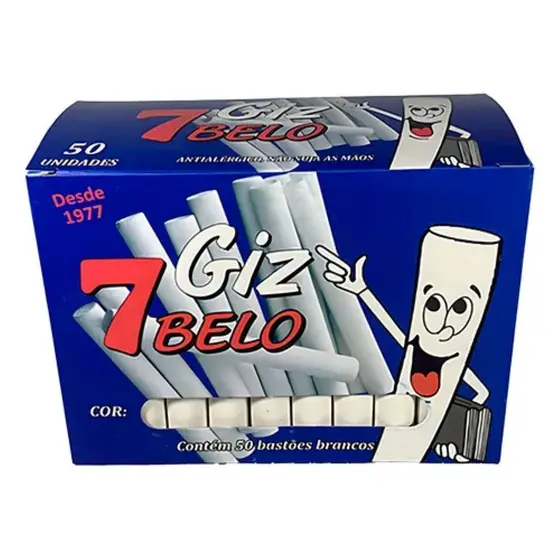 GIZ BRANCO ESCOLAR PLASTIFICADO 7 BELO