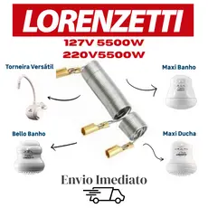 Resistencia Lorenzetti Maxi Ducha 220V ou 127V 5500W 3 Temperaturas  Resistência Para Lorenzetti