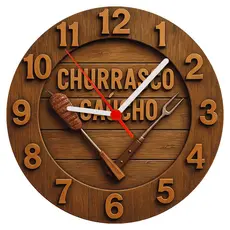 Relógio de Parede-Churrasco -presente(Não é relevo)