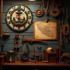 Relógio de Parede- Ancora Naval -presente(Não é relevo)