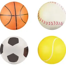 Bolinha para cachorro de borracha maciça Esportes 60mm PCT com 4