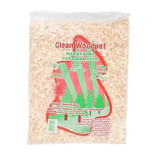 Serragem para Hamster 350gr Clean Woodpet - CAZOTO