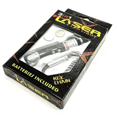 Laser Pointer Vermelho 3 Em 1 Chaveiro Lanterna e Brincar Gato