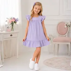 Vestido Infantil Menina Com Babado Festa Passeio Leve Fofo Criança Roupa Menina Vestidinho Babado