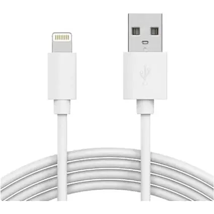 Cabo Carregador Compatível com Lightning, USB-A, iPhone/iPad/iPod – 4.8A, Carga Rápida e Dados