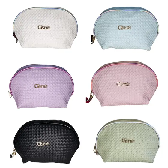 Necessaire Organizadora Preta – Viagem, Cosméticos e Maquiagem – 23x15x8cm, Poliéster com Alça