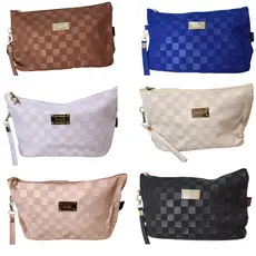 Necessaire Organizadora Lilás – Viagem, Cosméticos e Maquiagem – 28x16x9cm, Poliéster e Sintético