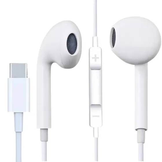 Fone de Ouvido com Fio - Entrada Tipo C (USB-C) Qualidade Premium Compatível com Modelos Tipo-C - 1G