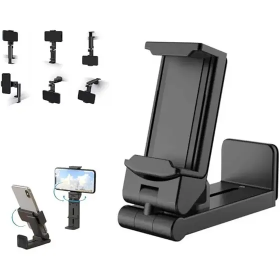 Suporte Premium para Celular Articulado - Mesa, Suspenso, Garra, Rotação 360°, Universal - 1G