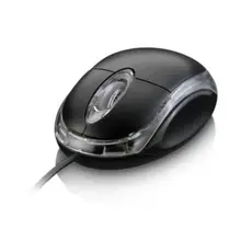 Mouse USB Premium Preto - Design Moderno, Rolagem Suave, Cabo 110cm -Compatível com Windows 7, 8, 10