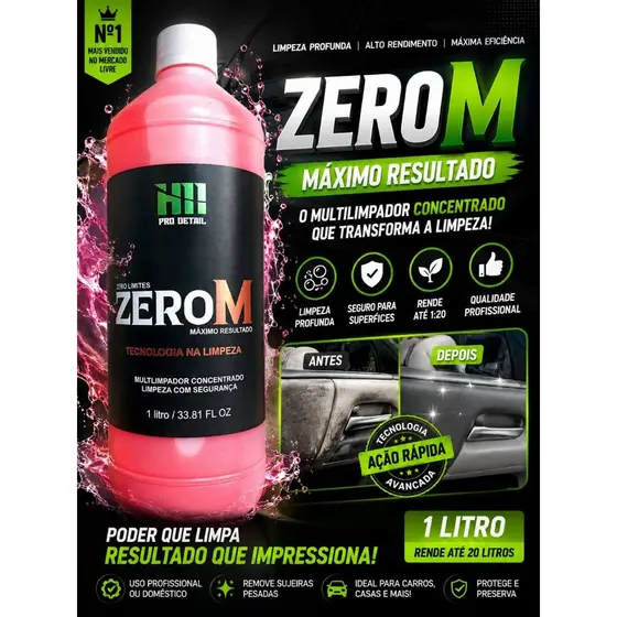 ZeroM  1 L   Multilimpador Concentrado Limpeza Com Segurança