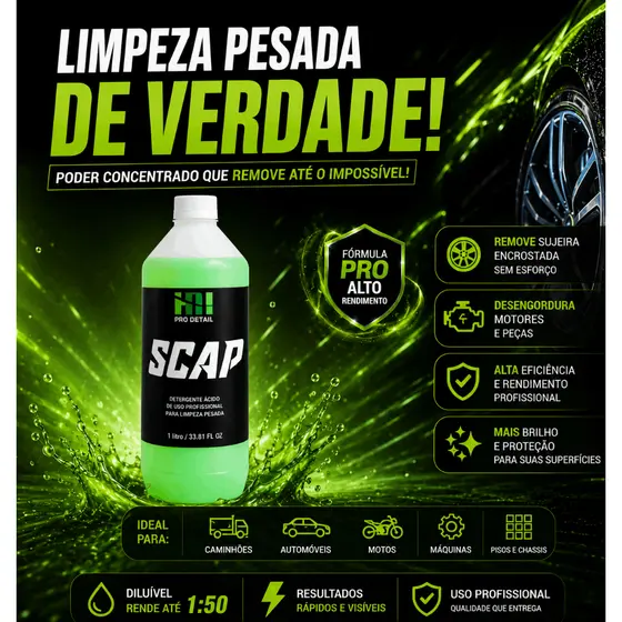 Scap H11 1 litros Concentrado Limpeza Automotiva