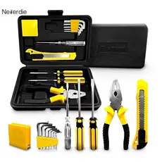 Kit de Ferramentas Com Maleta 11 Peças Alicate Chave Phillips Fenda Estilete