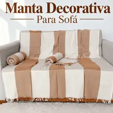 Manta Para Sofá Tamanho Grande 210x120 Tecido 100% Algodão Capa Decorativa e Protetor Elegante Toque Macio