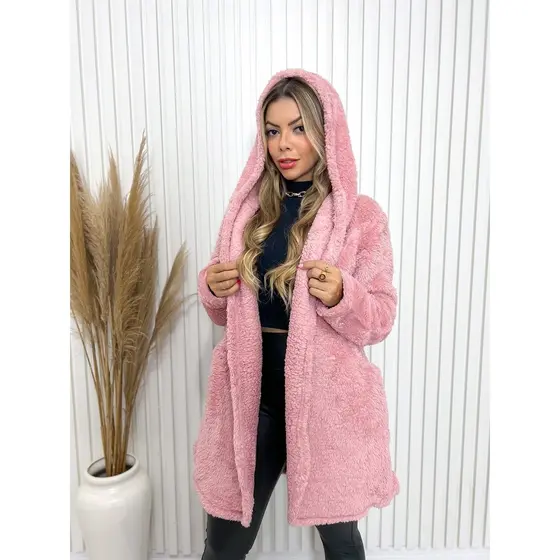 Blusa Frio Casaco Feminino  Grosso Pelinho Teddy Inverno 3RD SD150