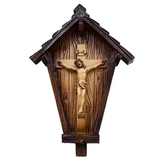Crucifixo Casa 20cm - Enfeite Resina
