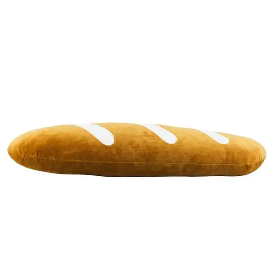 Almofada Baguete Marrom ou Bege 44cm - Pelúcia