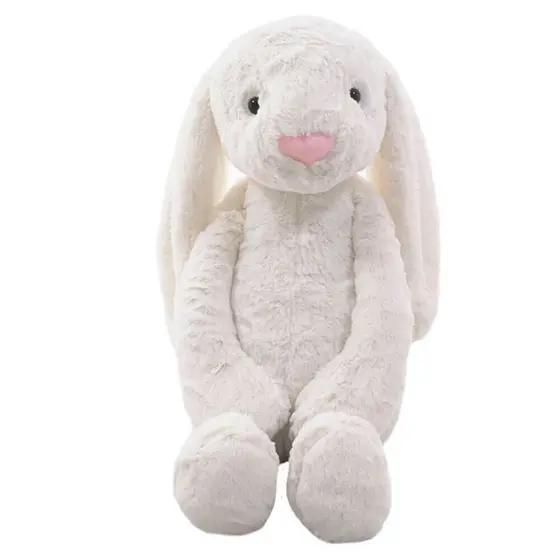 Bichinho de Pelúcia Coelho Orelhudo Branco Marrom ou Cinza 21cm - Pelúcia