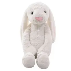 Bichinho de Pelúcia Coelho Orelhudo Branco Marrom ou Cinza 21cm - Pelúcia