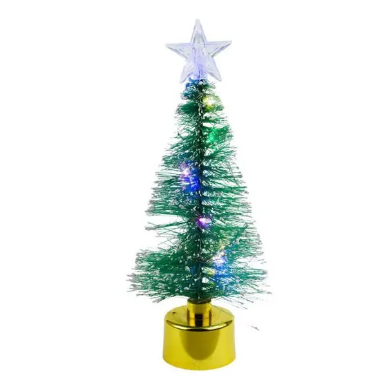 Mini Árvore De Natal Com Luzes Coloridas 17cm