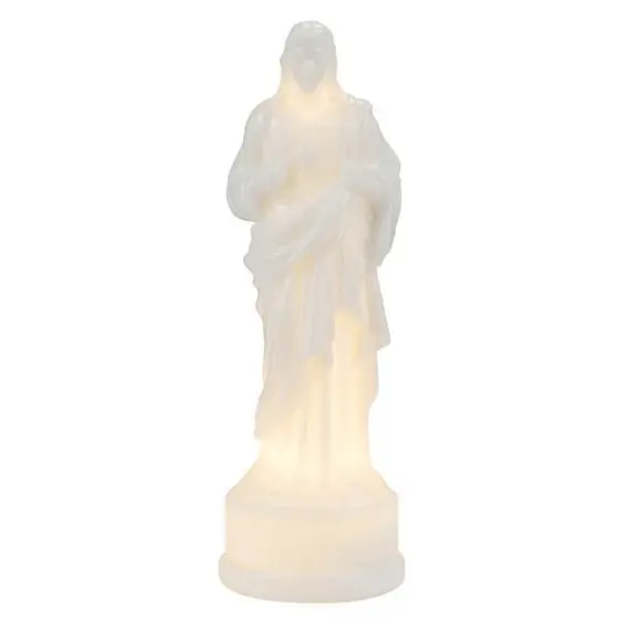 Enfeite Decorativo Sagrado Coração De Jesus 11.5cm Branco ou Bege
