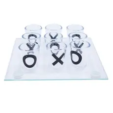 Jogo com 9 Copos Shot Vidro 9ml Jogo Da Velha