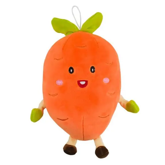Almofada Formato Cenoura Com Rosto 25cm - Pelúcia
