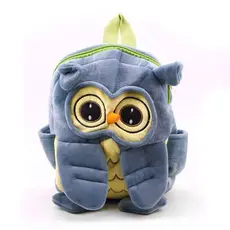 Mini Mochila Coruja Rosa ou Cinza 28x25cm Foffy Toys