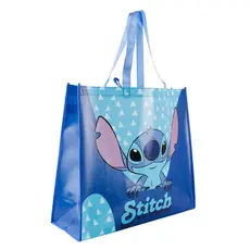 Sacola Feira Reutilizável Azul Stitch 44x49.5cm - Disney