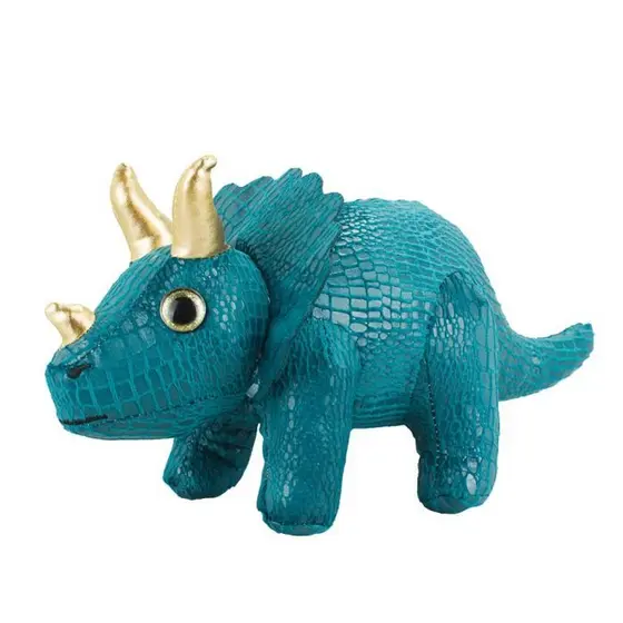 Bichinho de Pelúcia Dinossauro Verde Escuro ou Verde Claro Triceratops 32cm - Pelúcia Tecido